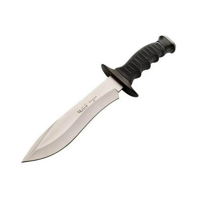 Cuchillo de caza Muela 85-161 con mango negro de goma y zamak y hoja de 16 cm