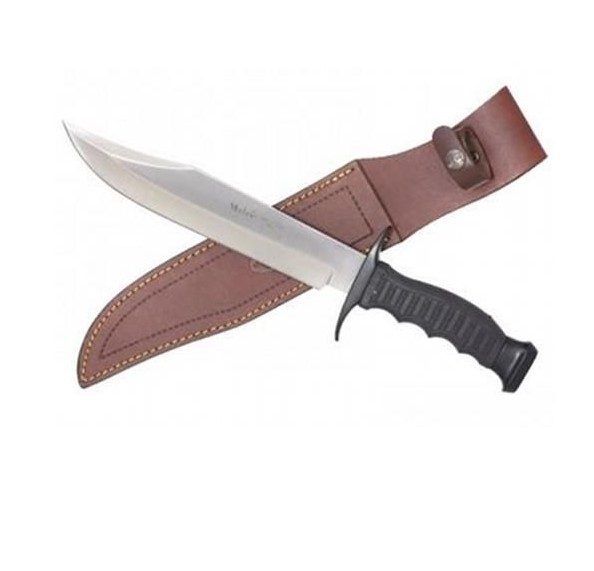 Cuchillo con puño de goma y zamak negro