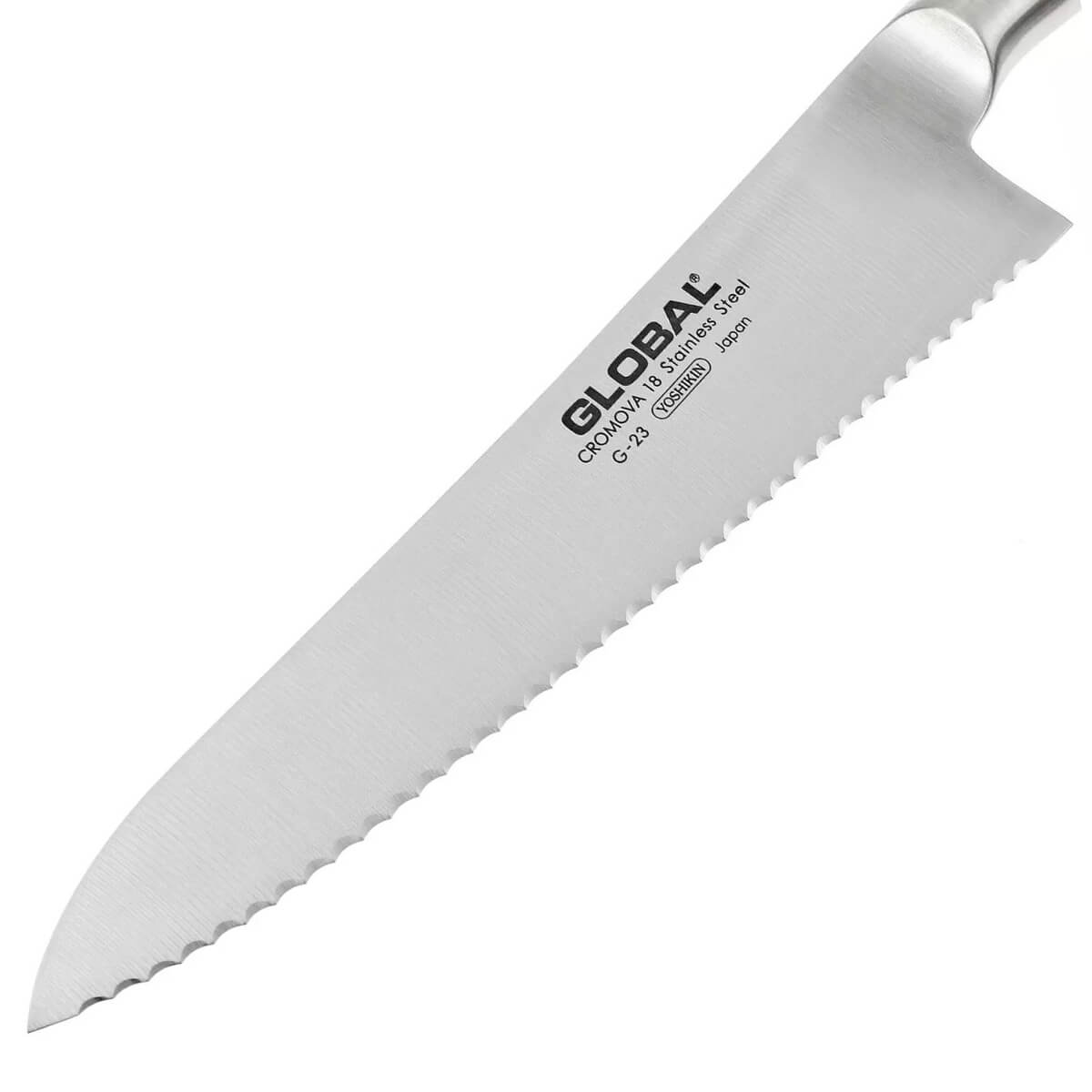 Global G-23 bread knife with 24 cm serrated blade