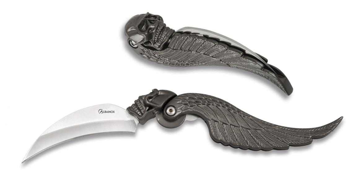 Canivete de bolso crânio Albainox com lâmina de 6 cm