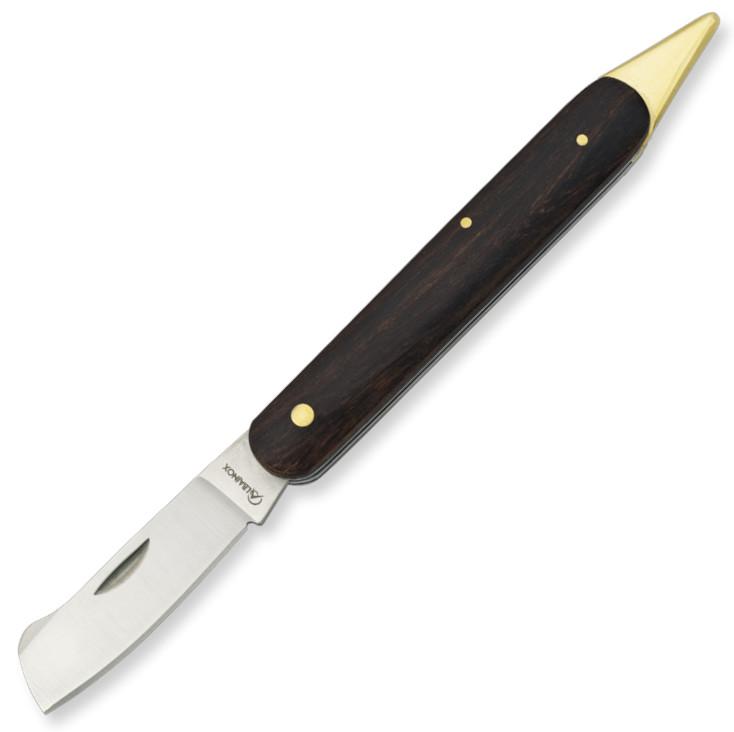 Canivete de bolso com ponta Albainox, cabo de madeira e lâmina de...