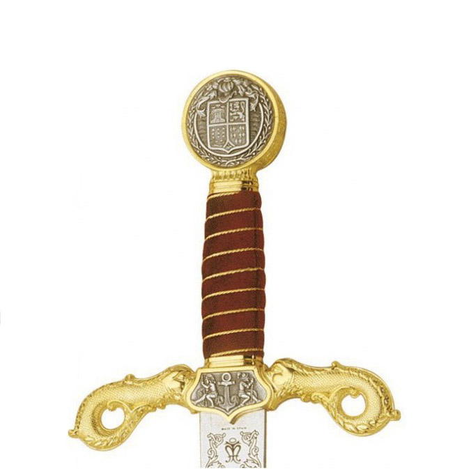 Espada de Cristóvão Colombo com punho dourado com decorações 546