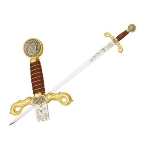 Espada de Cristóvão Colombo com punho dourado com decorações 546
