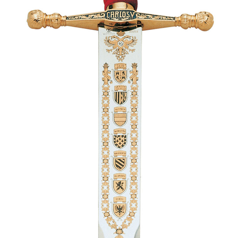 Carlos V greatsword with gold and red handle Marto 337.1