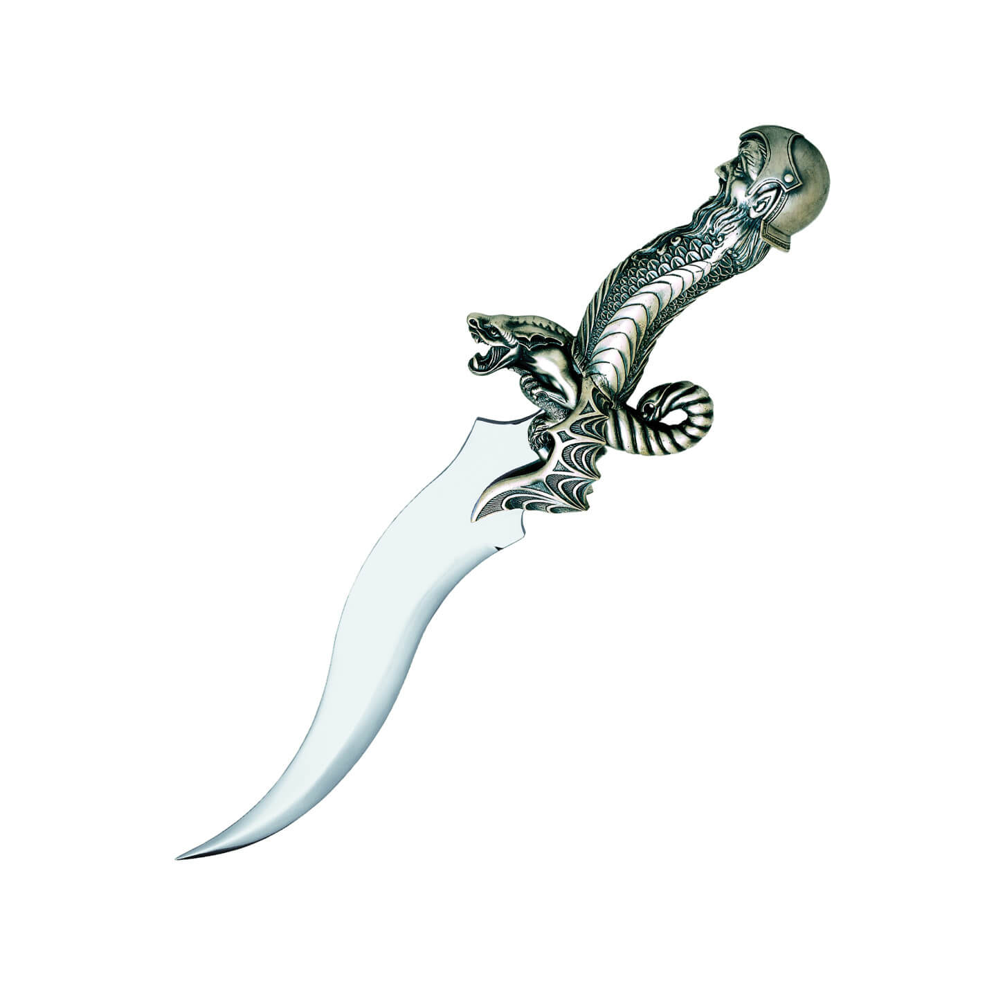 Adaga Merlin com acabamento prateado e decorações no cabo Marto 7...