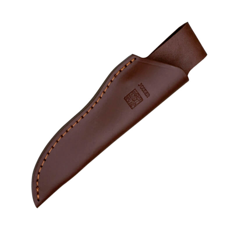Cuchillo de caza Joker Oso con mango de madera de olivo y hoja enteriza de 12 cm