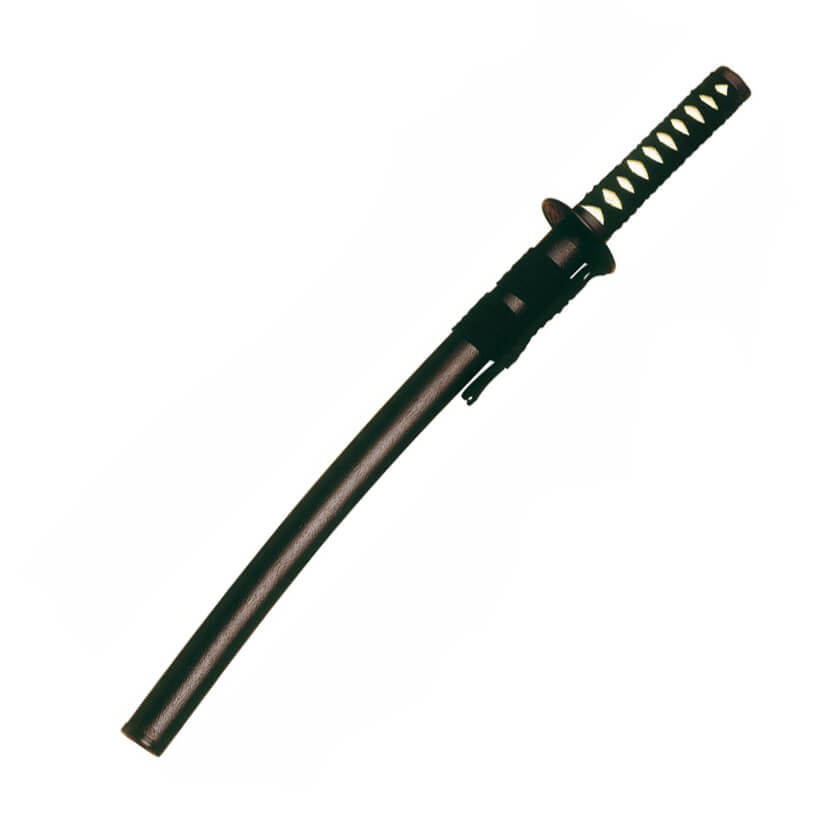 Wakizashi preto com cabo Marto 380 de 75 cm