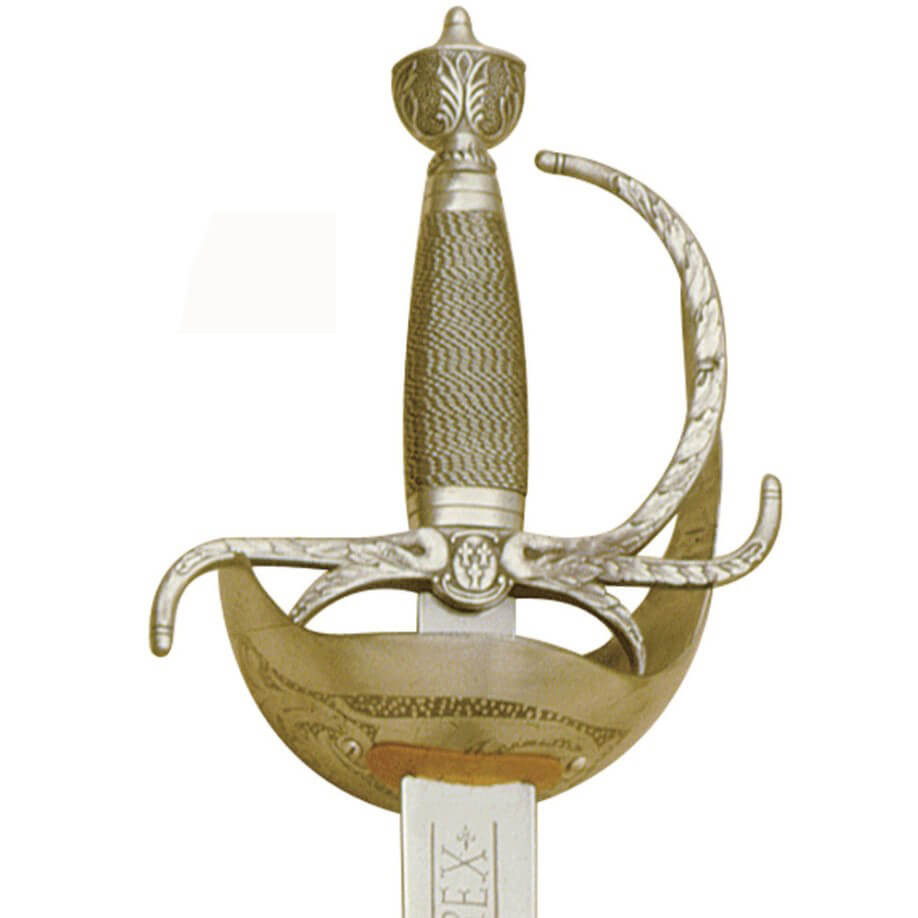 Espada de Carlos III em bronze com lâmina gravada Marto 385