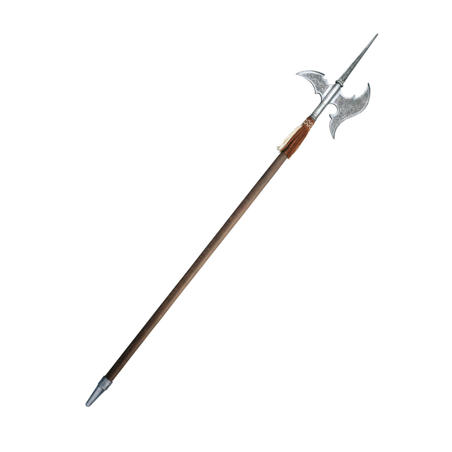 Hacha Alabarda de tamaño real con mango de madera 8503