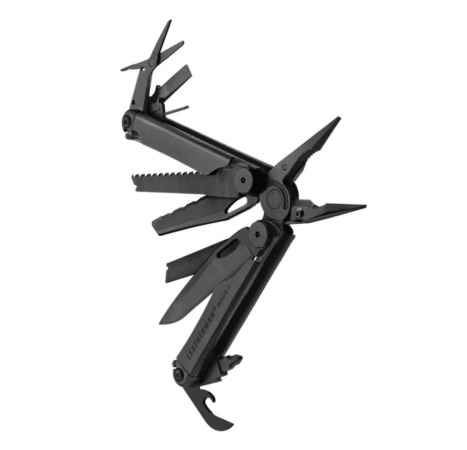 Alicate multiherramienta Leatherman Wave+ óxido negro con 18 funciones
