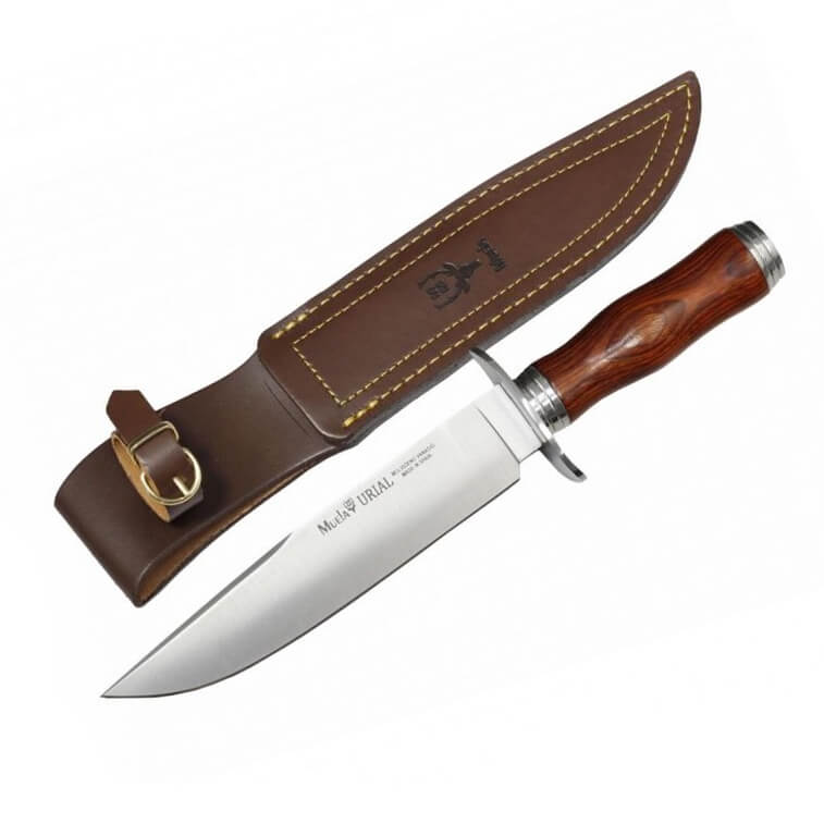 Cuchillo de caza Muela Urial-19CO con mango de madera de cocobolo y hoja de 19 cm