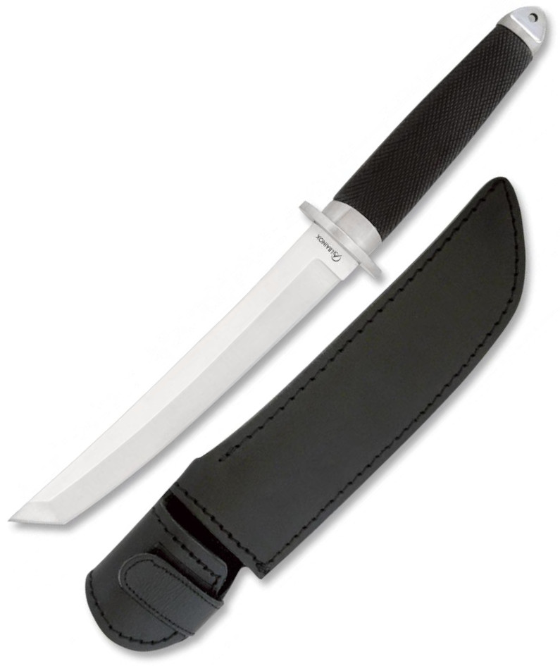 Faca tática Albainox Tanto com bainha de couro sintético e lâmina...