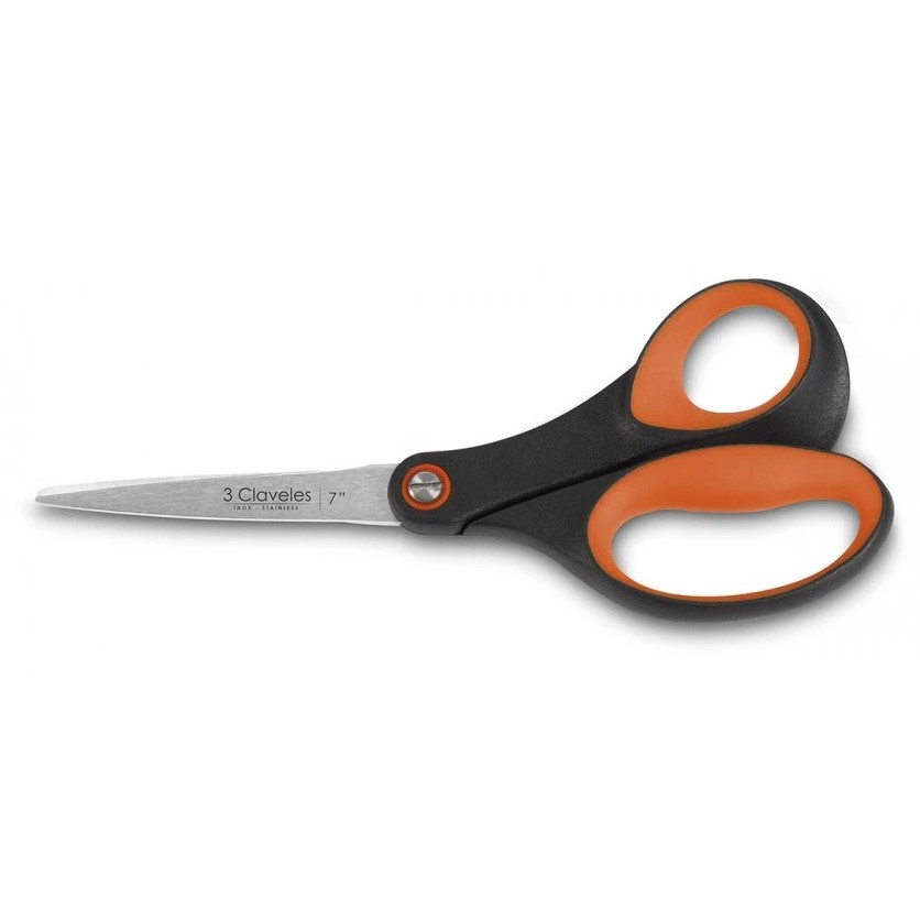 Tesoura de usos diversos 18 cm com cabo ergonômico 3 Claveles