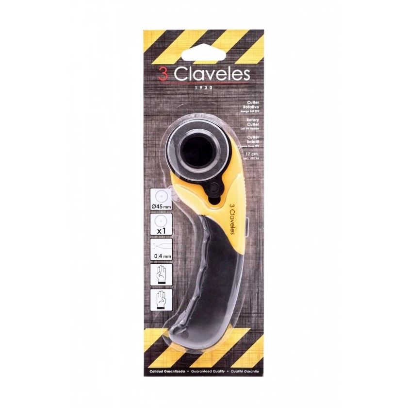 Cutter rotativo con mango de Soft TPR 3 Claveles