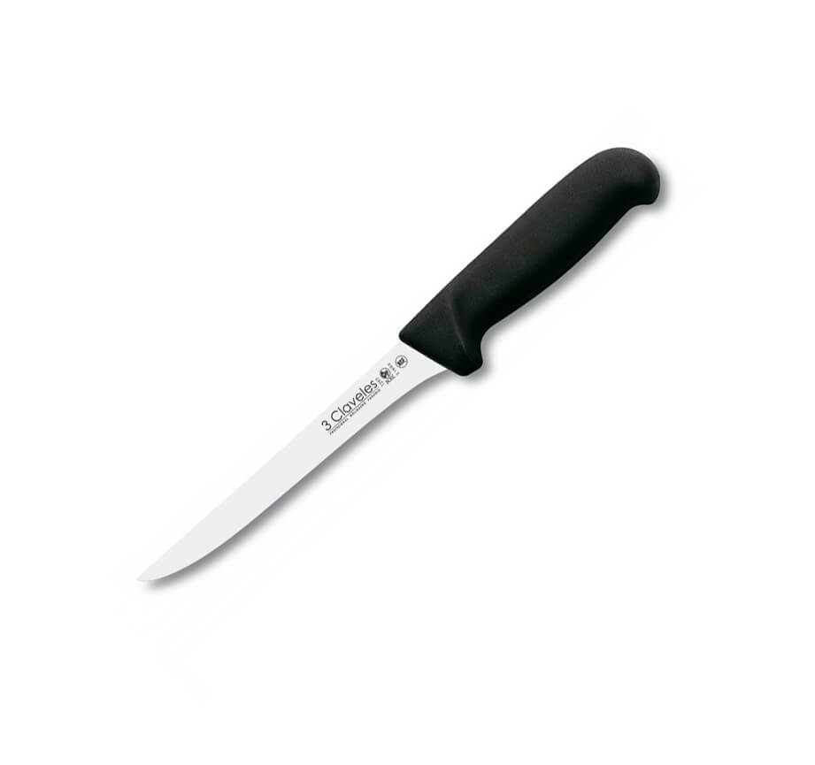 3 Claveles Cuchillo deshuesador recto con hoja de 18 cm y mango n...