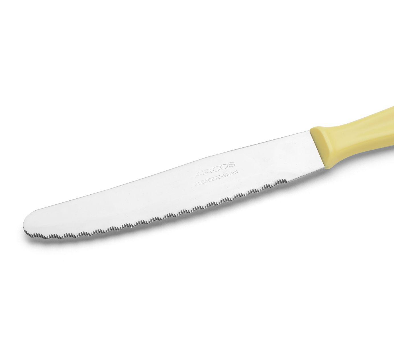 Couteaux à dessert Arcos Set de 12 unités manche polypropylène beige