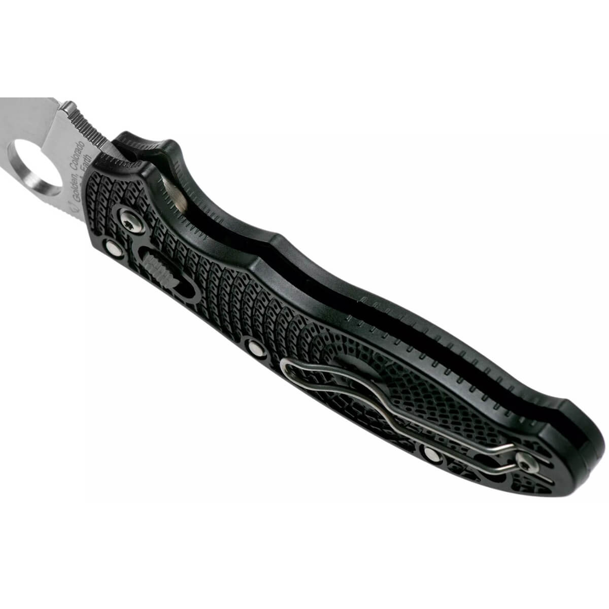 Canivete MANIX 2 com cabo de fibra de vidro preto e lâmina CTS-BD1N com fio liso