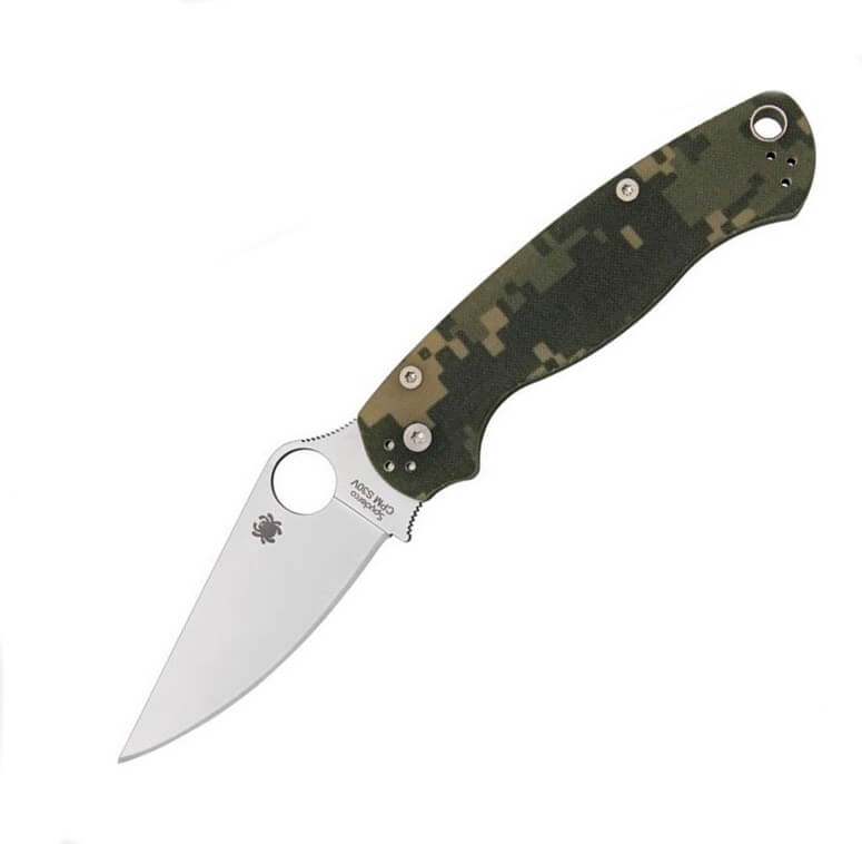 Spyderco Para military 2 con mango de G10 camo y hoja 8.6 cm de a...