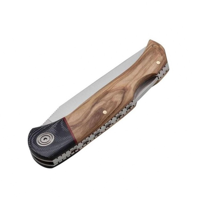 Navaja de caza Muela Naval-10M.ol con hoja de 10 cm y mango de madera de olivo