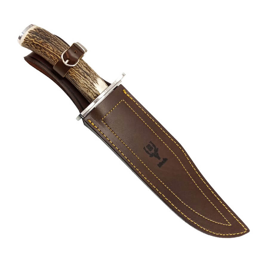Cuchillo bowie Magnum 23To con mango de asta de ciervo y hoja de 23 cm