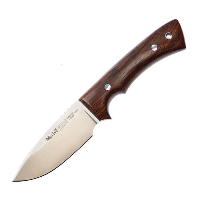 Cuchillo de caza Muela Rhino CO con mango de madera de cocobolo y...
