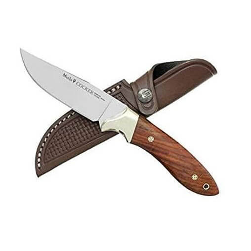 Muela Cocker 11CO cuchillo de caza con acero Sandvik 14C28N con estuche de colección