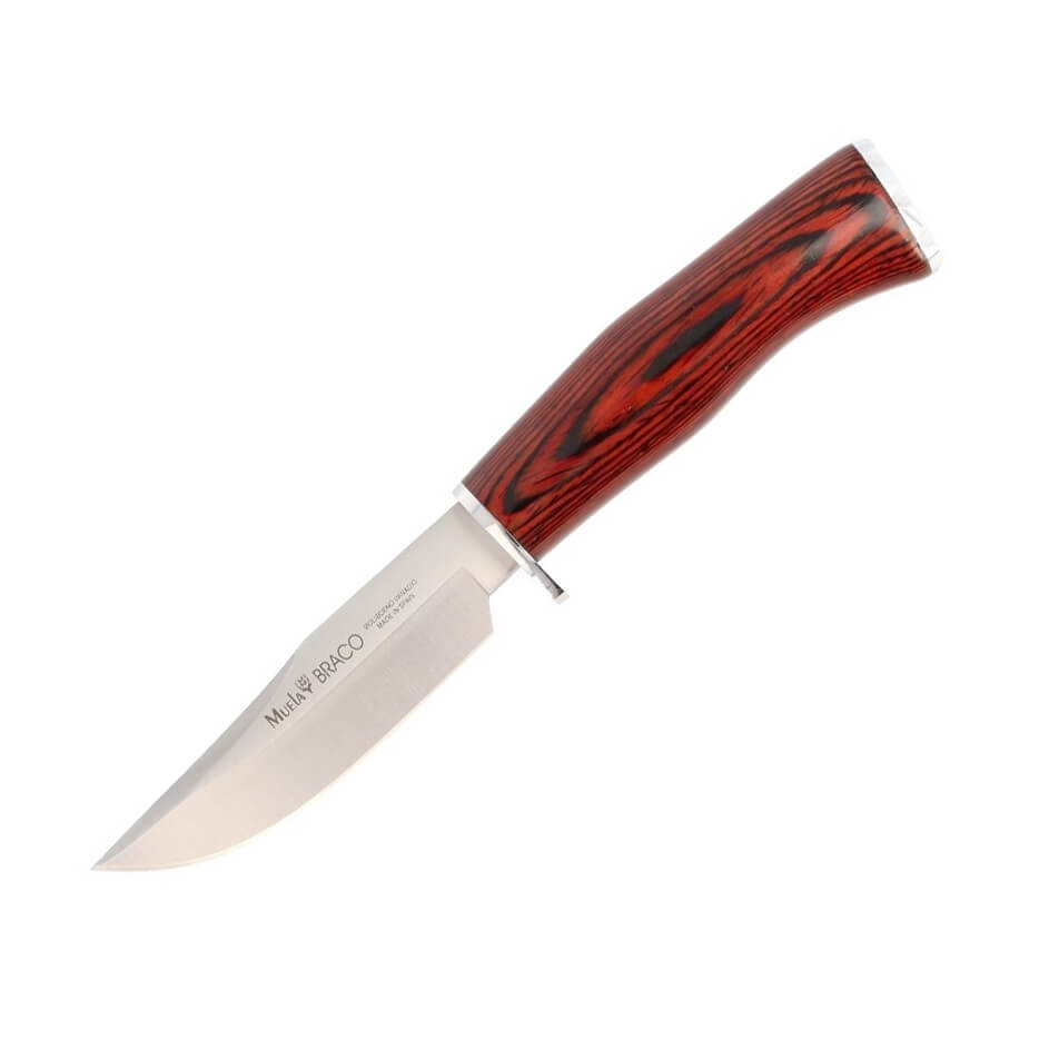 Cuchillo Muela Braco con cachas de madera roja y guarda de acero ...