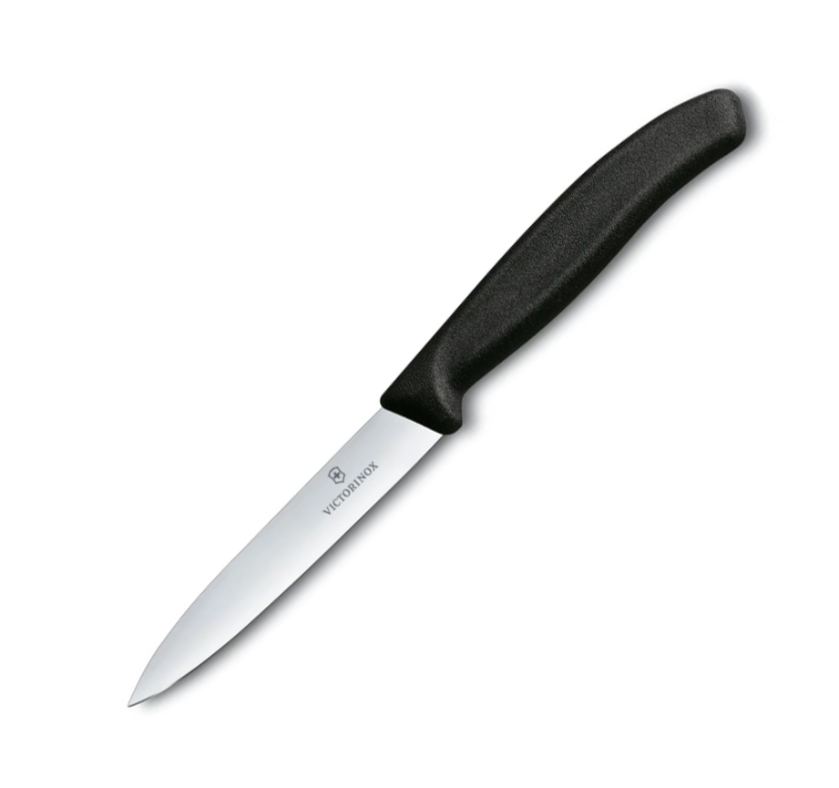 Cuchillo para verdura Victorinox de mango negro con filo liso y p...