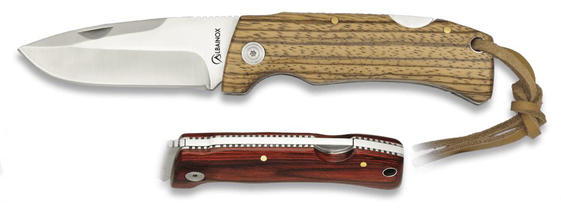 Canivete Albainox projetado na Espanha com cabo de madeira zebra,...