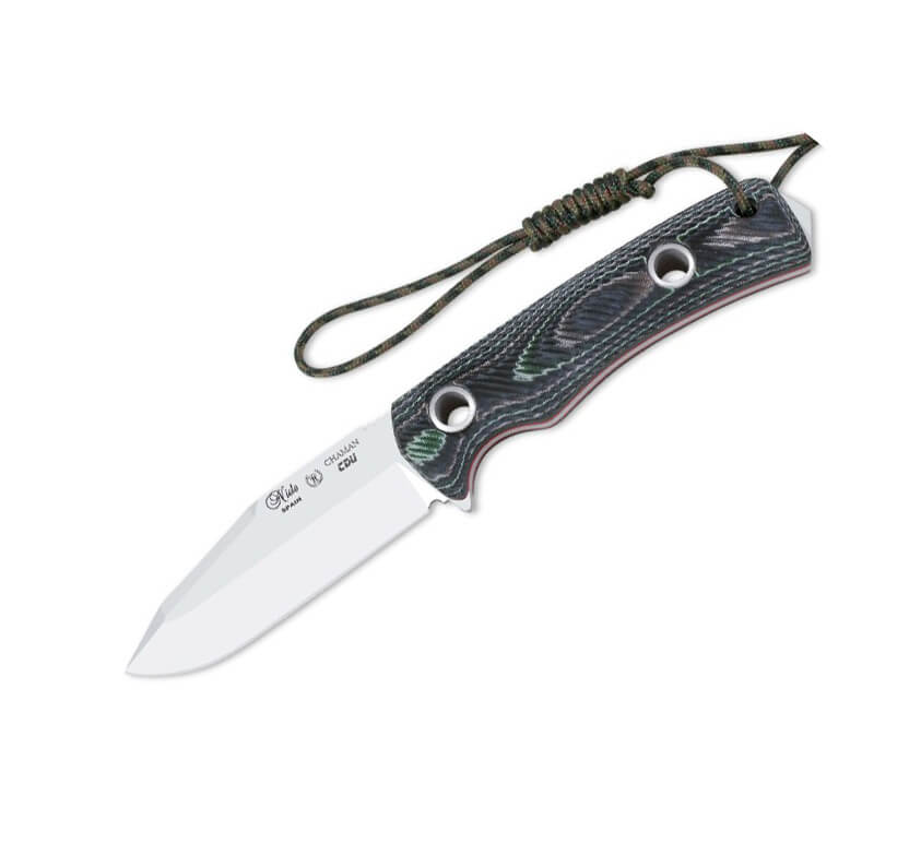 Cuchillo táctico Nieto Chamán CDU con mango de Katex negro