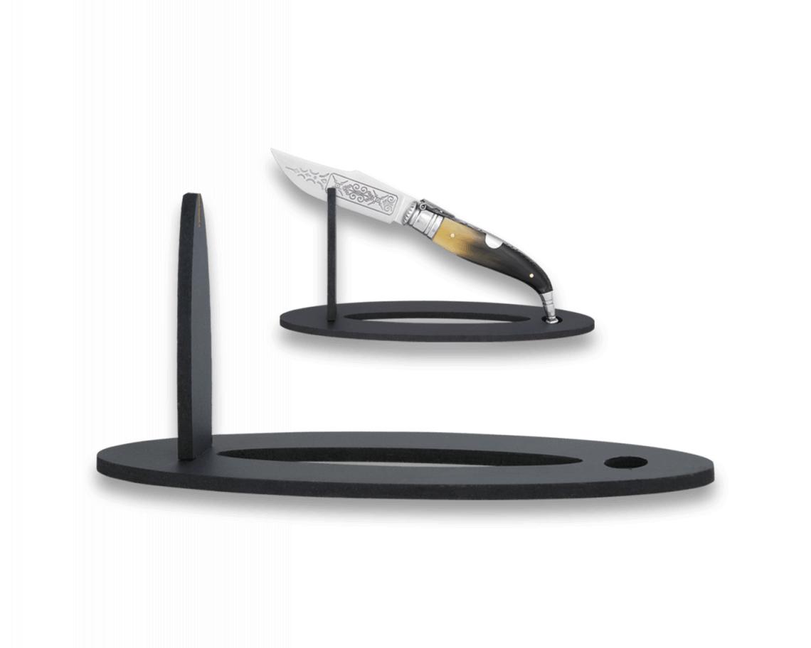 Expositor individual de madera, 20 x 6 x 9 cm