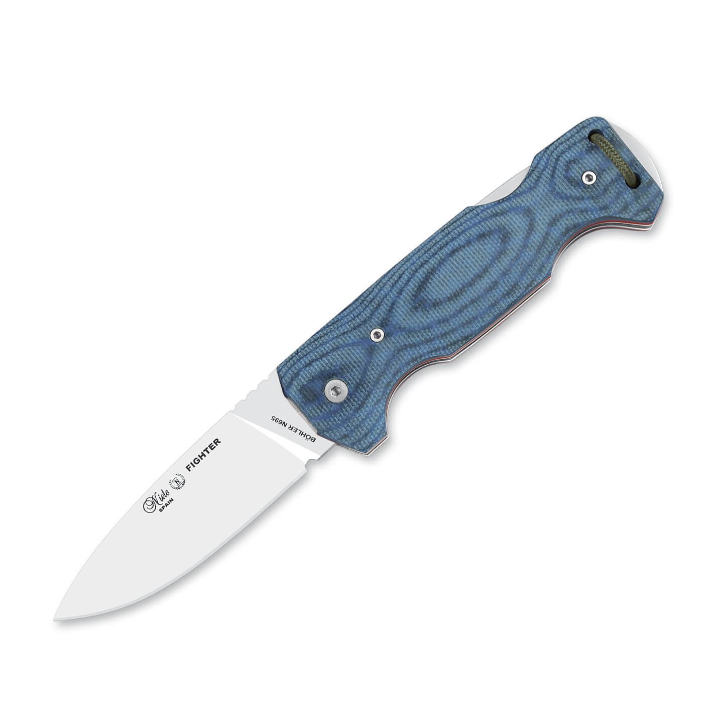 Navaja de bolsillo Nieto Fighter con hoja drop point de 8 cm y ma...