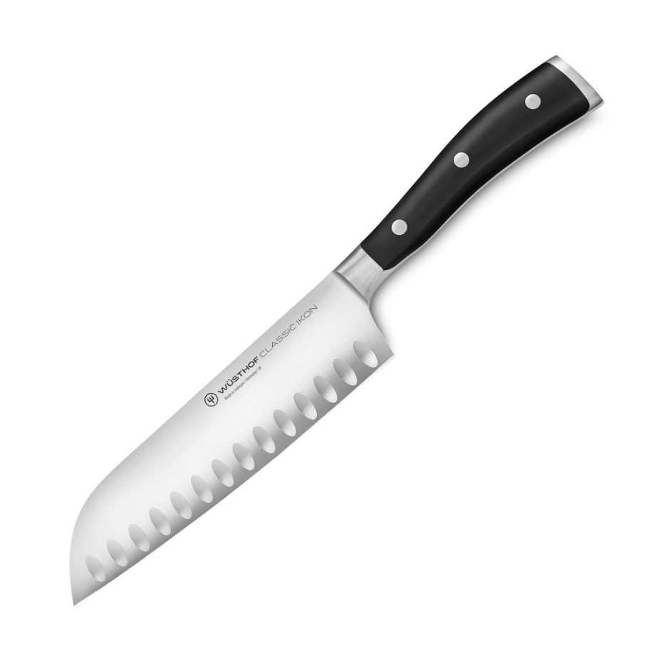 Santoku Knife Set with 17 cm Blade and Wusthof Classic Ikon Paring Knife