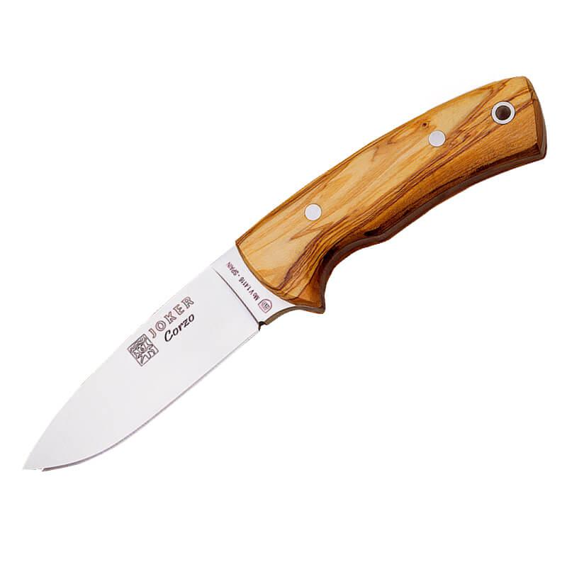 Cuchillo de caza Joker Corzo con mango de madera de olivo