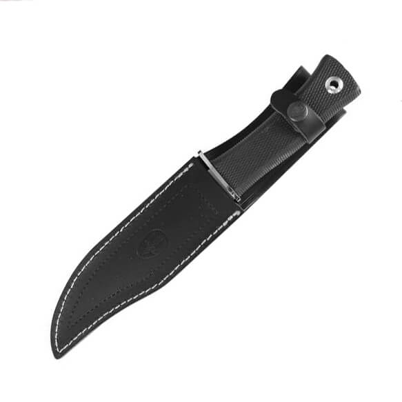 Cuchillo táctico Muela 21733 con mango de goma negra y hoja de 17 cm
