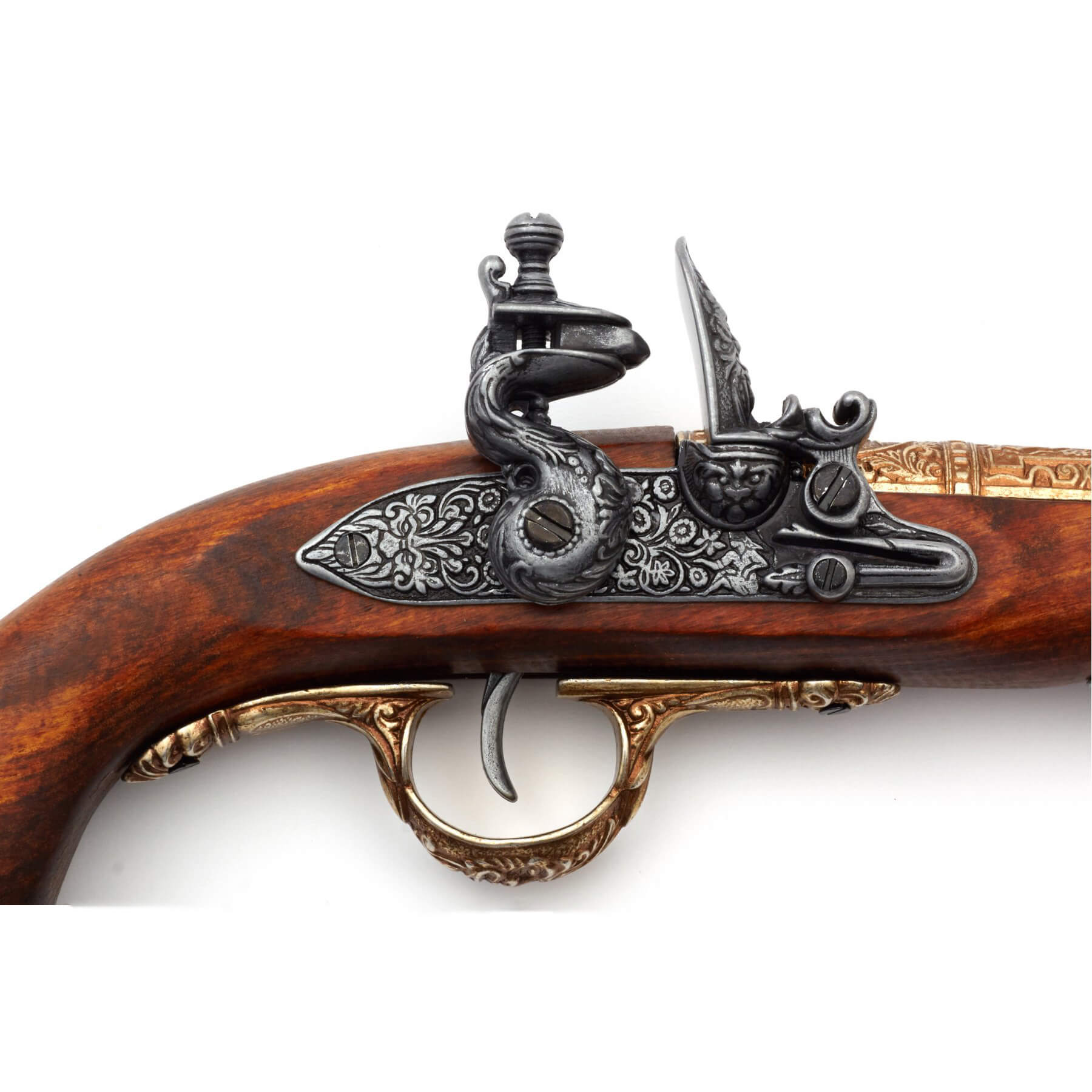 Pistola de chispa, Italia S.XVIII acabado latón