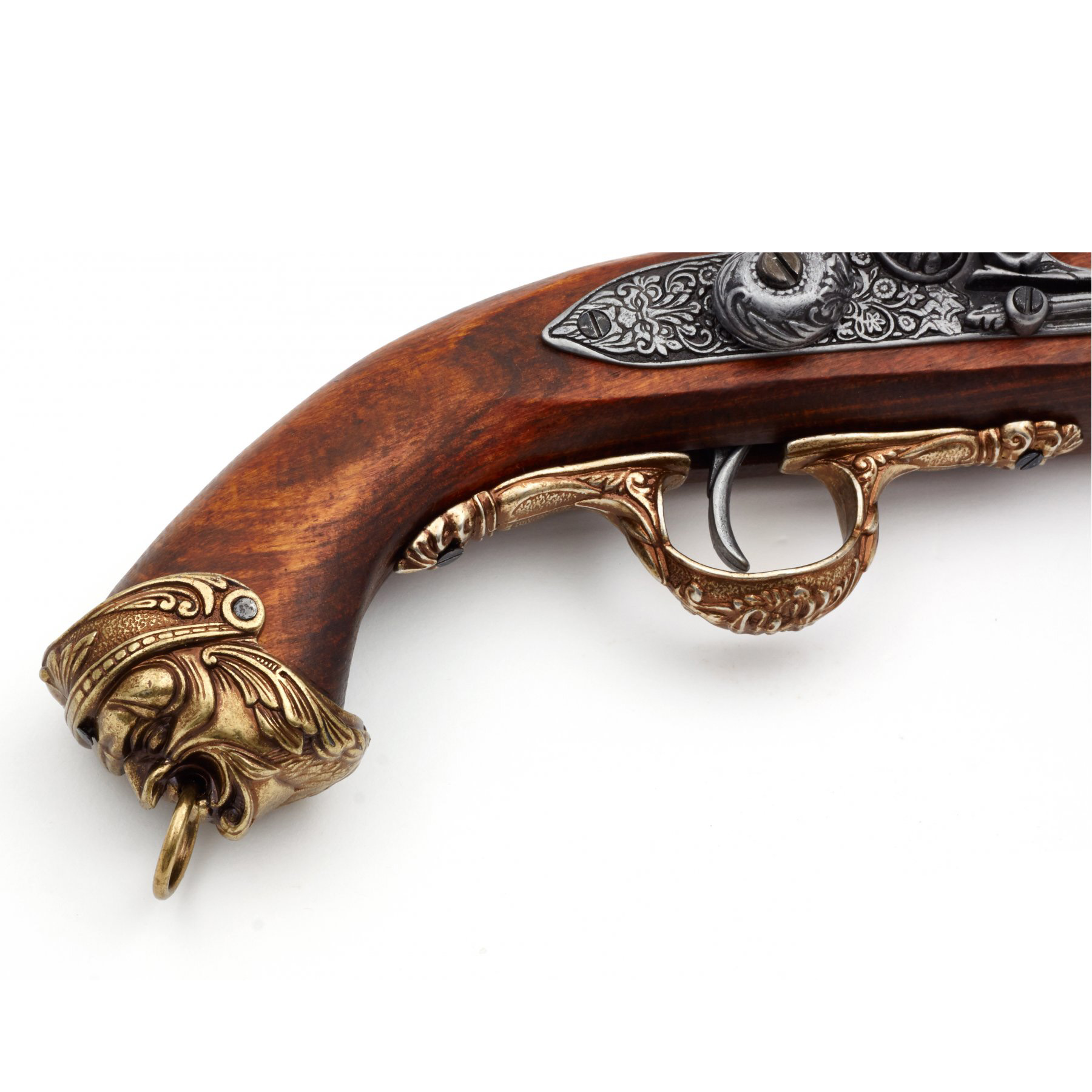 Pistola de chispa, Italia S.XVIII acabado latón