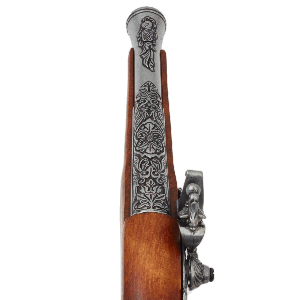 Pistola de chispa madera y metal, Alemania siglo XVIII