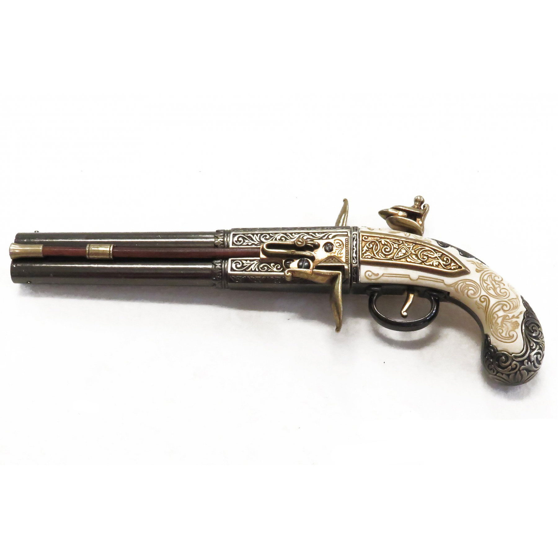 Pistola de dos cañones giratorios, Reino Unido 1750