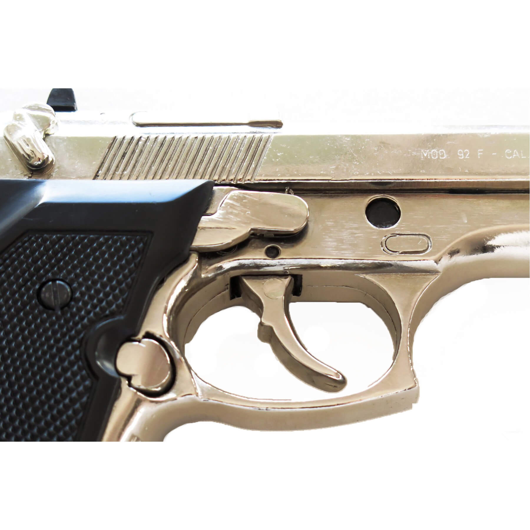 Réplica de pistola Beretta 92 F 9 mm Parabellum, Itália 1975, metal e plástico