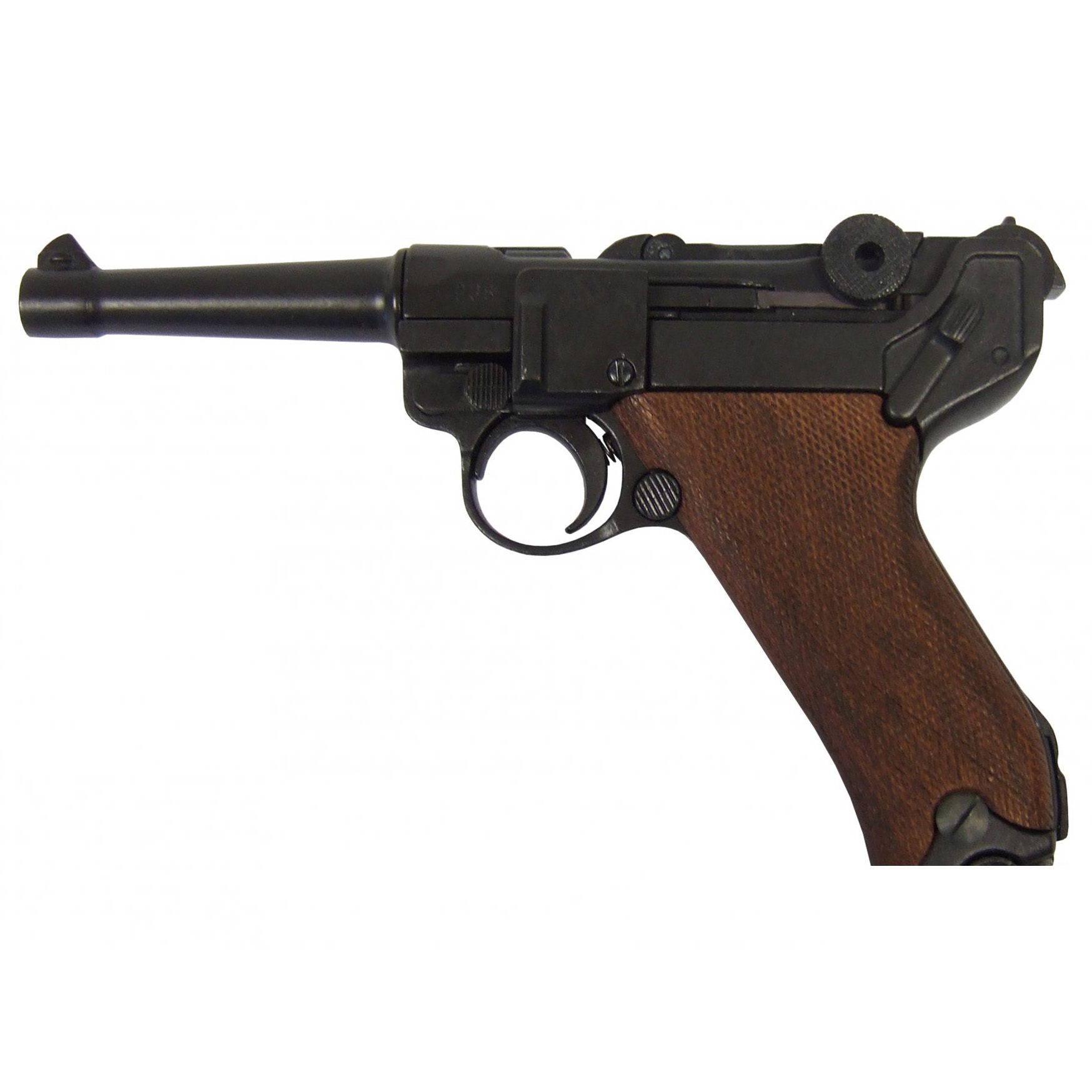 Pistola Parabellum Luger P08, Alemanha 1898 feita de metal e cabos de madeira