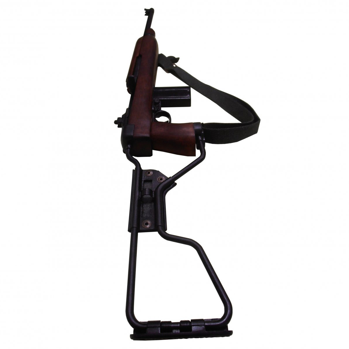 Réplica do mod de carabina M1A1. Paraquedista, EUA 1942 com pega em tecido