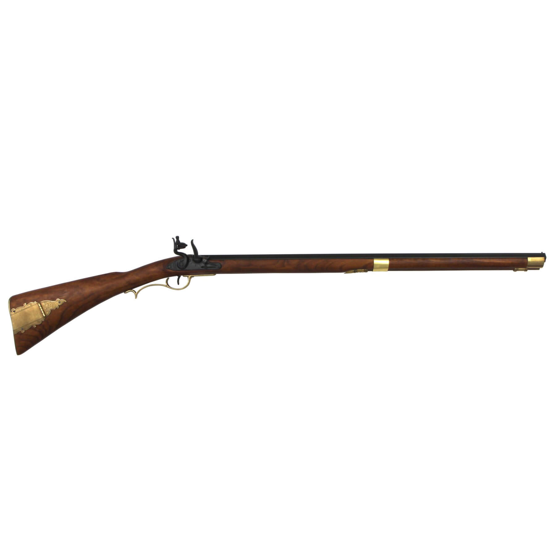 Carabina Kentucky, EUA, século XIX, feita de madeira e metal com ...