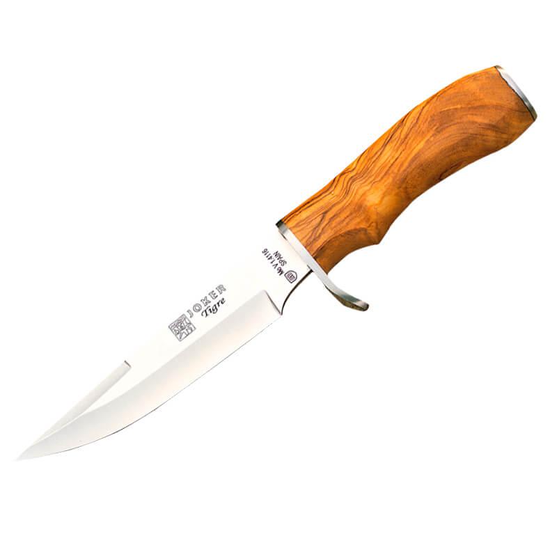 Cuchillo de caza Joker Tigre con mango de madera de olivo y hoja ...