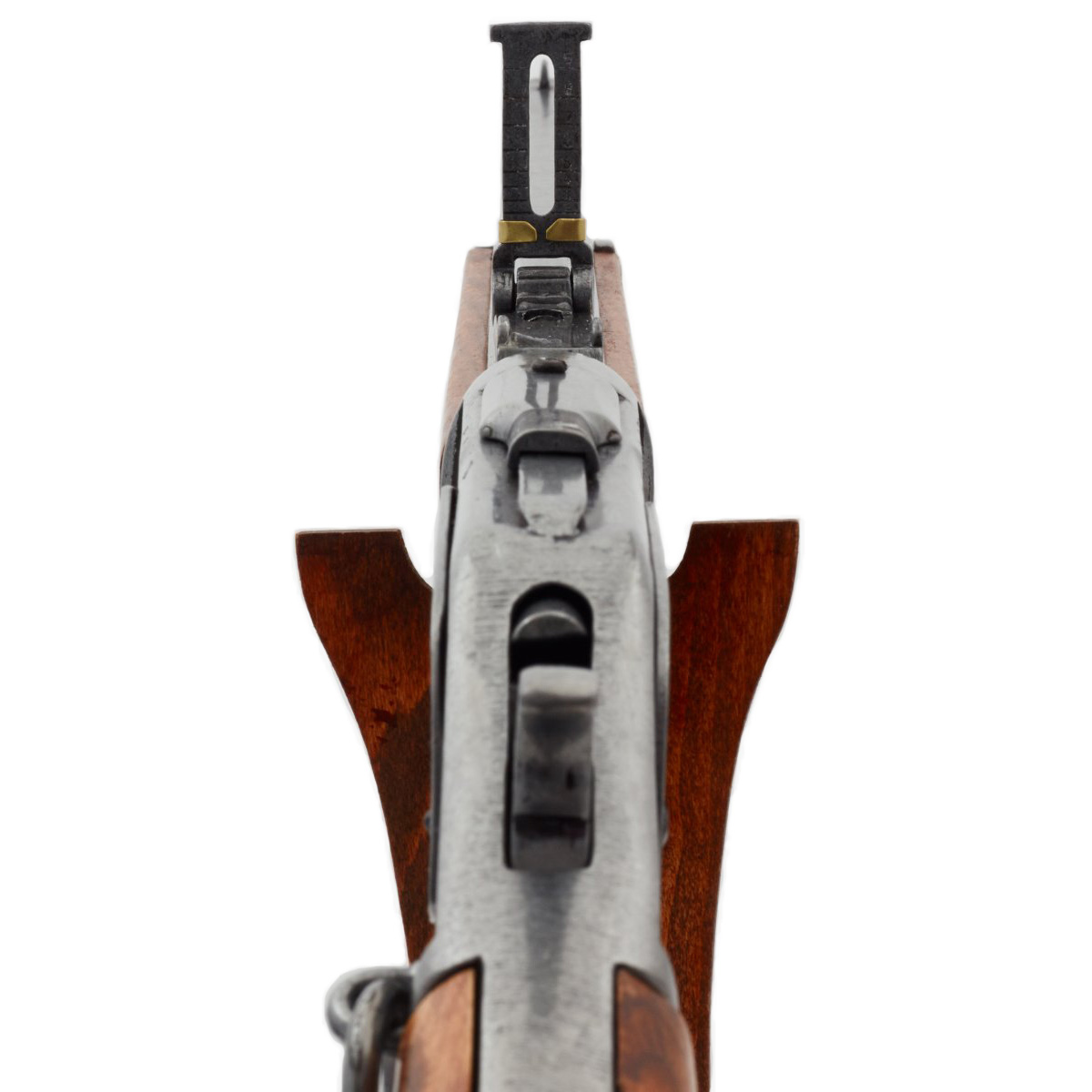 Carabina modelo 73, EUA 1873, feita de metal e madeira