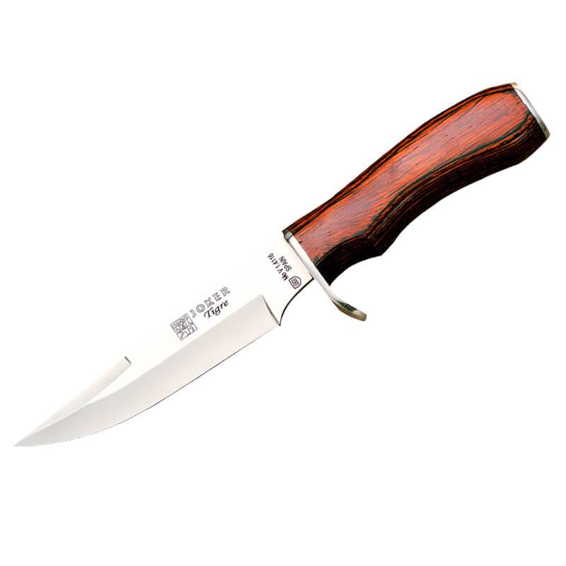 Cuchillo de caza Joker Tigre con mango de estamina y hoja de 14,5 cm
