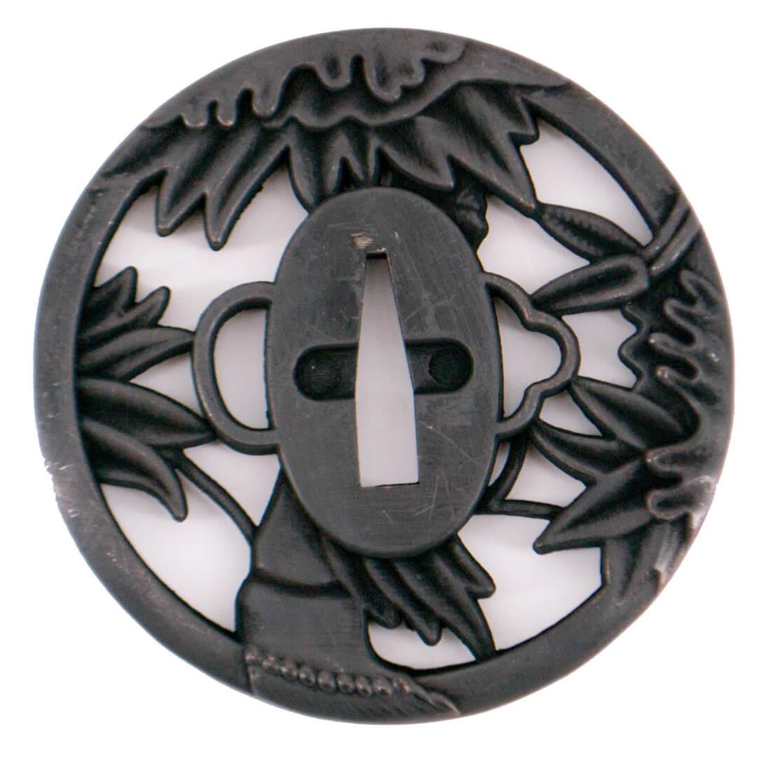 Katana funcional con vaina color madera y encordado marrón