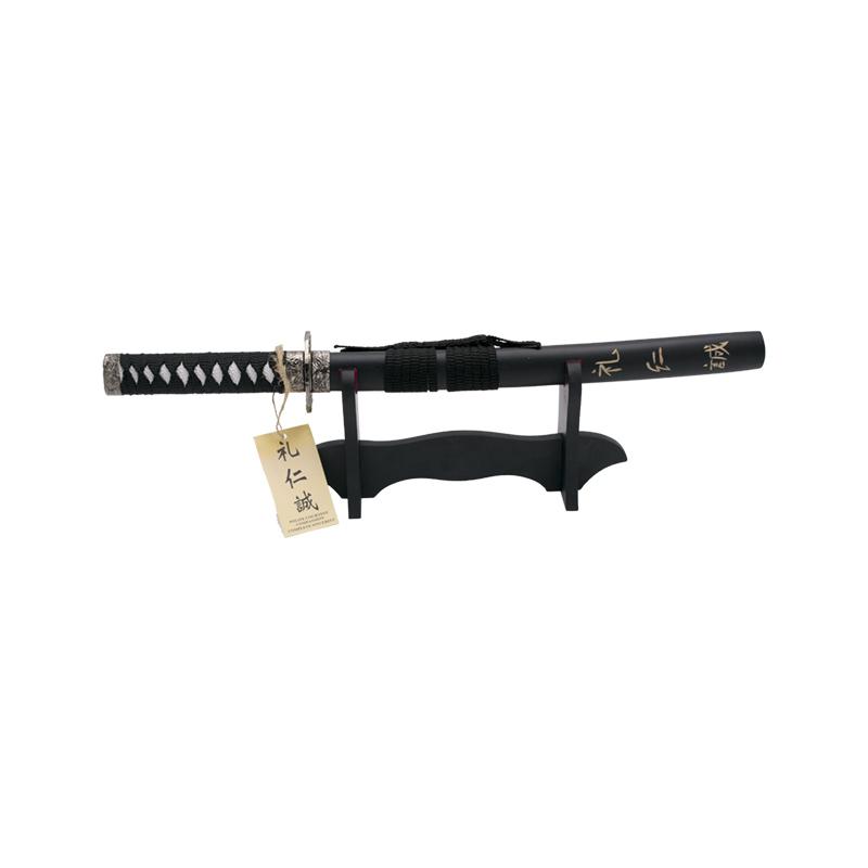 Tanto with engraving on the scabbard "Courtesy, Compassion and Sincerity"