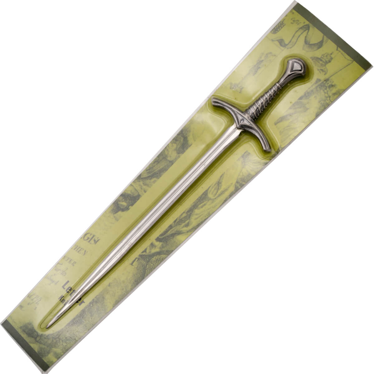 Gandalf letter opener with nickel-colored knob and guard and 16.5 cm steel blade