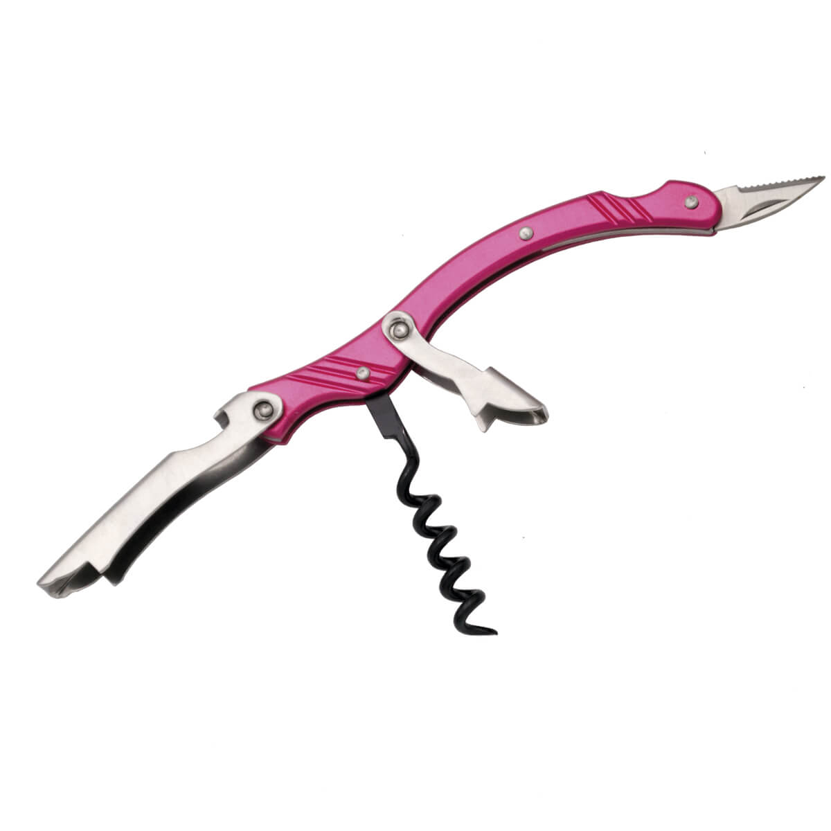 Abridor de garrafas multiuso vermelho com bainha de nylon